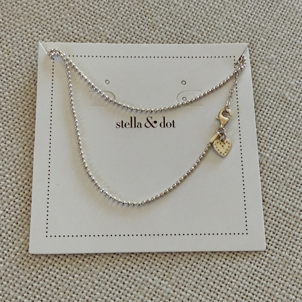 Stella Dot Silver Ball Chain Neckace 5$